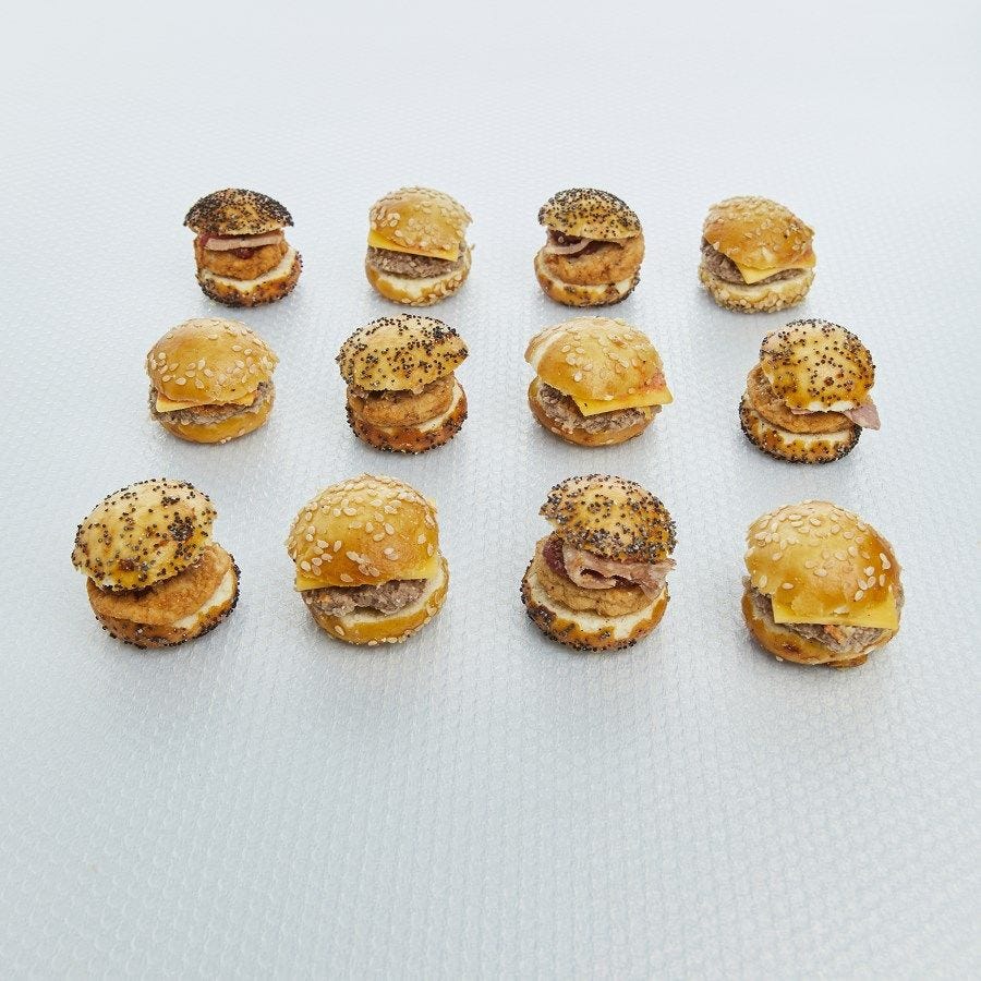 Duo de mini burgers bretzel