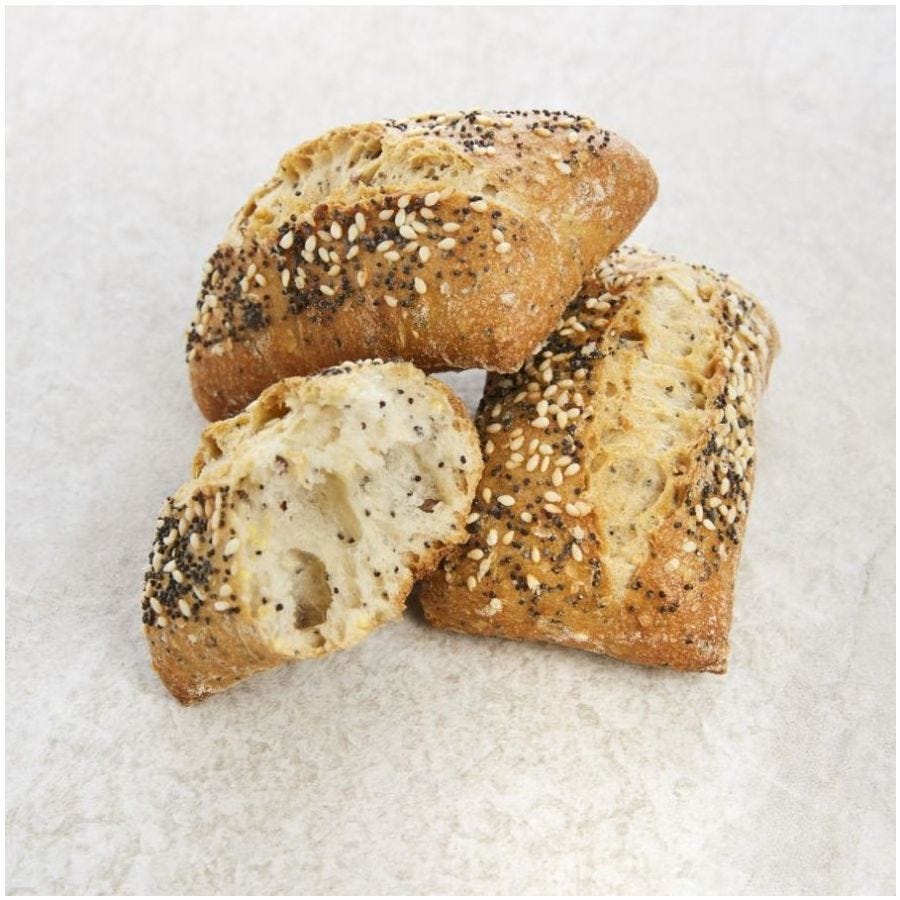 Petit pain rectangle multigrains farine Label Rouge