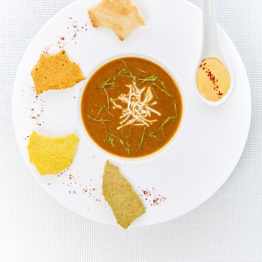 Soupe de poisson et crustacé