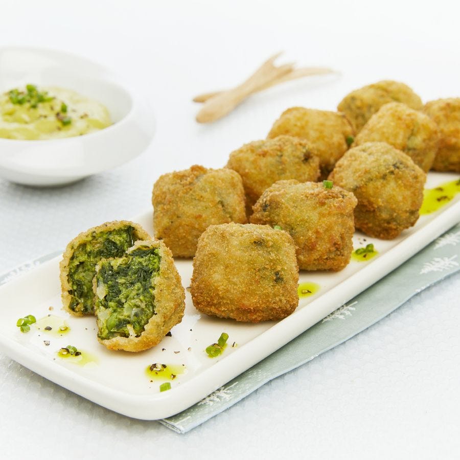 Bouchée panée aux légumes verts 