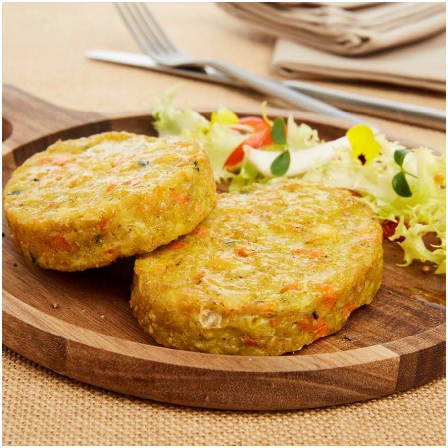 Galette boulgour pois chiche emmental à l'orientale