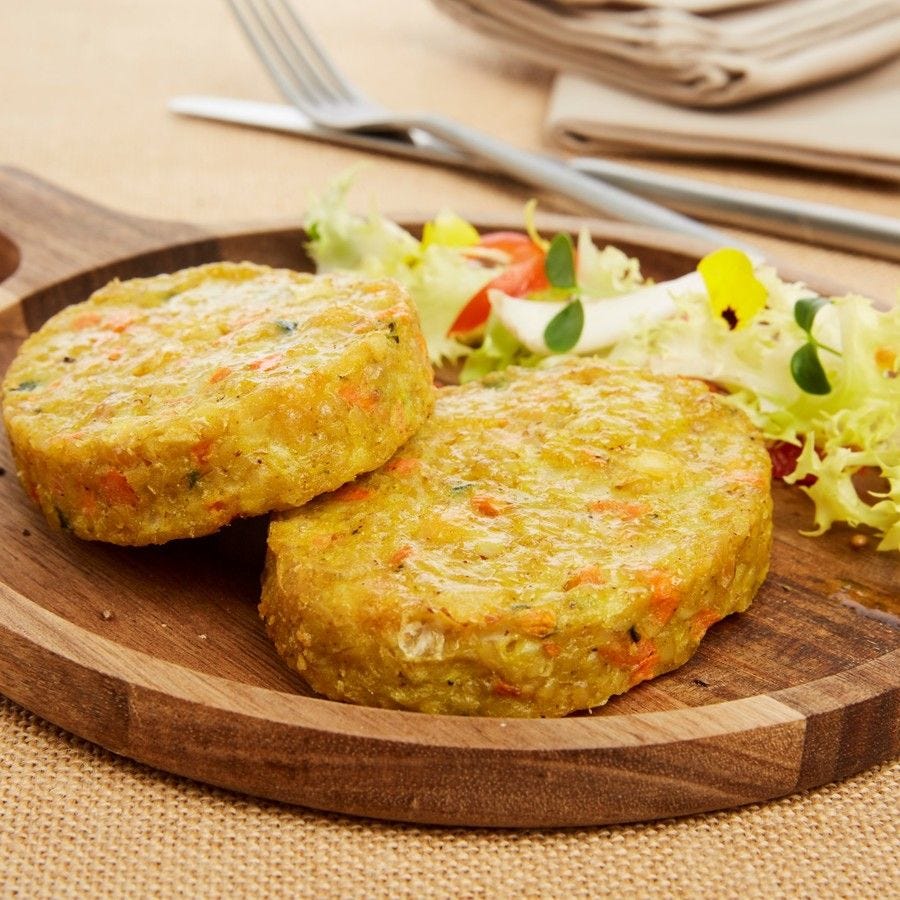 Galette boulgour pois chiche emmental à l'orientale
