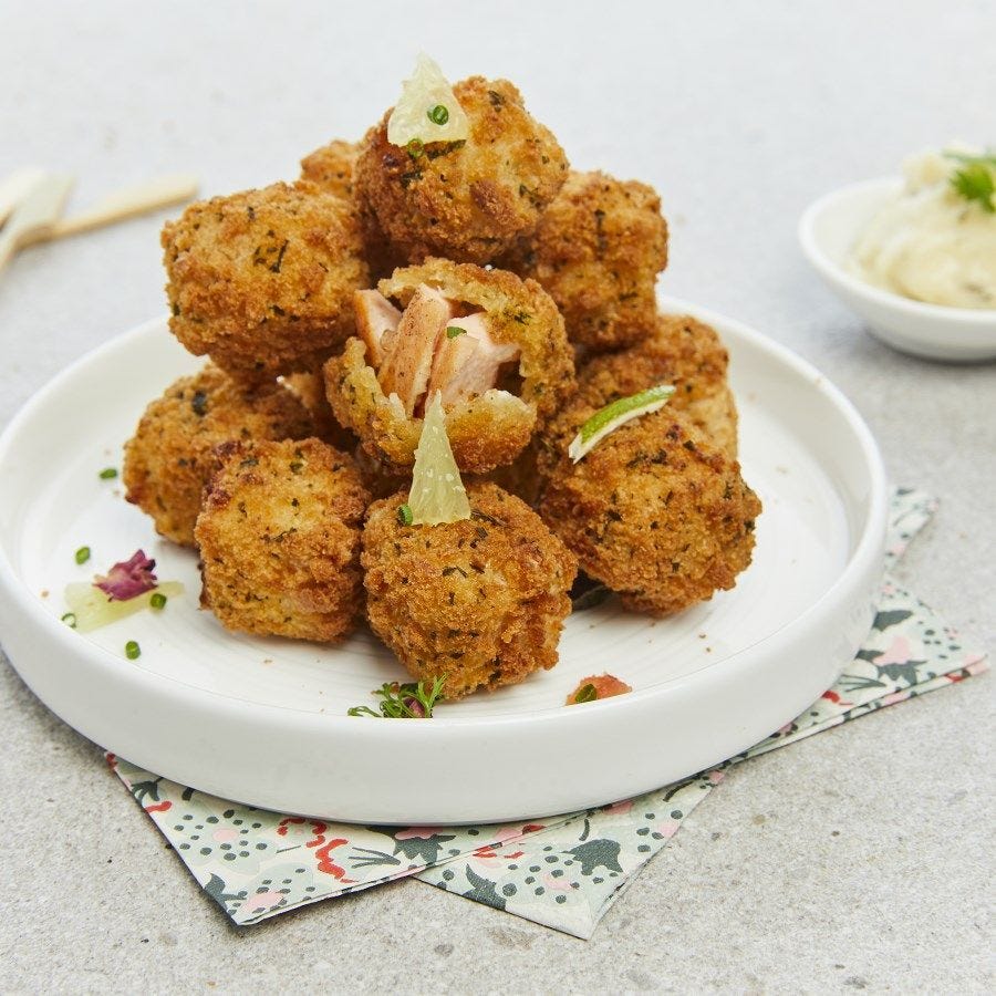 Cubes de saumon panés IQF