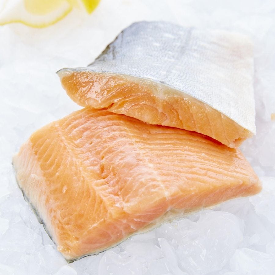 Portion de filet d'omble chevalier avec peau IQF