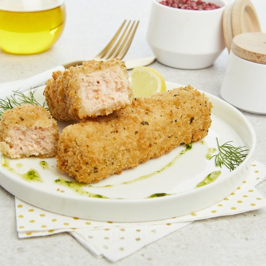 Bâtonnet de saumon pané IQF