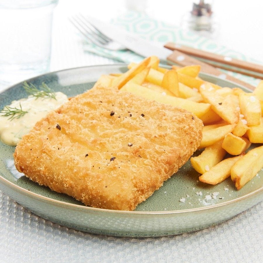 Portion filets de colin d'Alaska MSC façon fish & chips