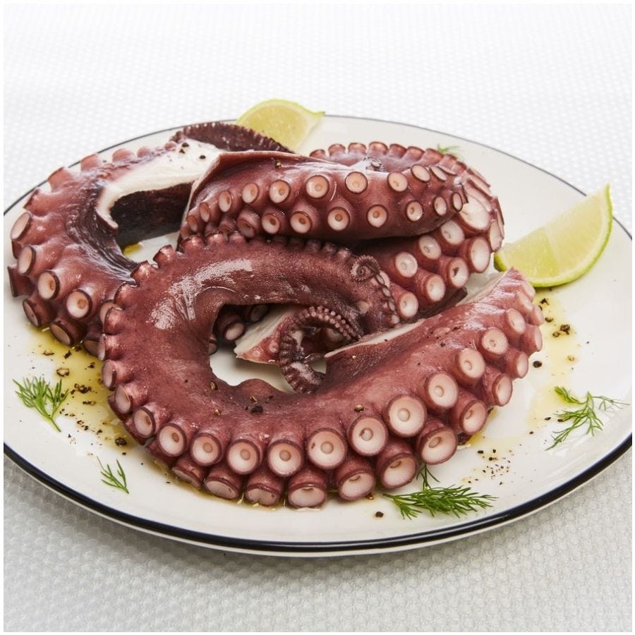 Tentacule de poulpe cuit Pavillon France