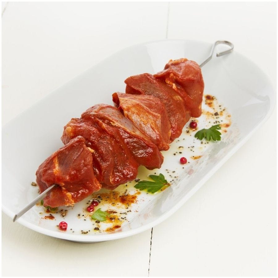 Brochette de surprise de porc saveur barbecue