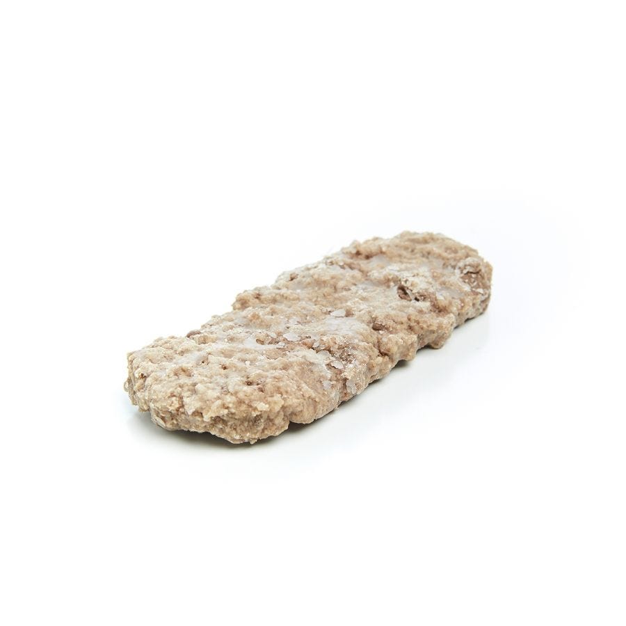 Steak haché de bœuf cuit format baguette