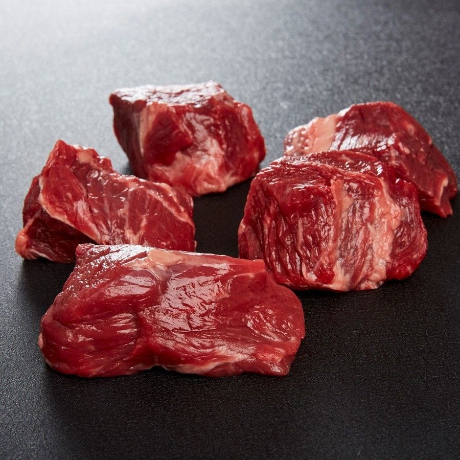 Bourguignon de collier/basse-côte de bœuf 30-50 g