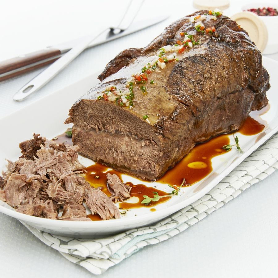 Paleron de bœuf confit à la graisse de canard 