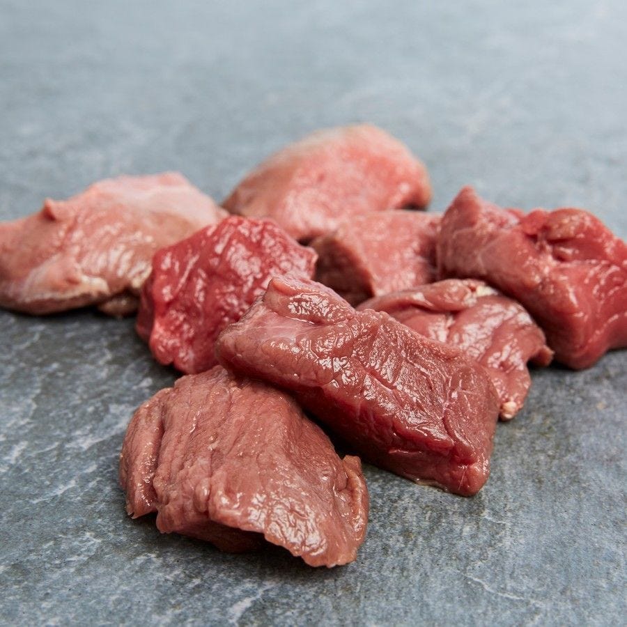 Sauté de cerf coupé main