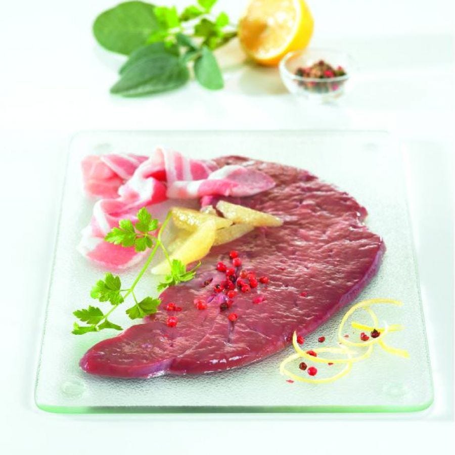 Tranche de foie de jeune bovin