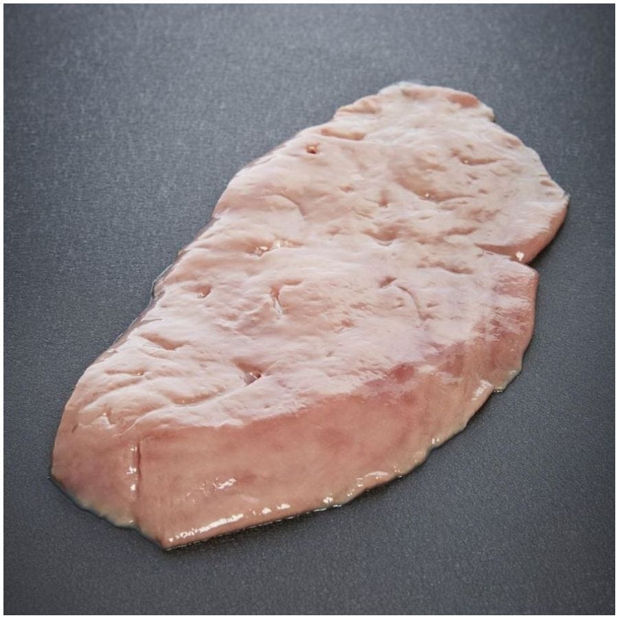 Tranche de foie de veau coupé main