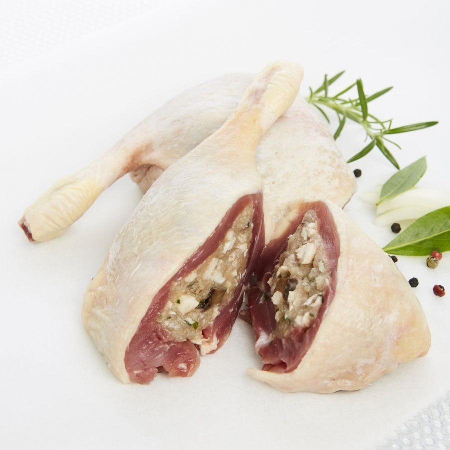 Cuisse de canard farcie aux cèpes