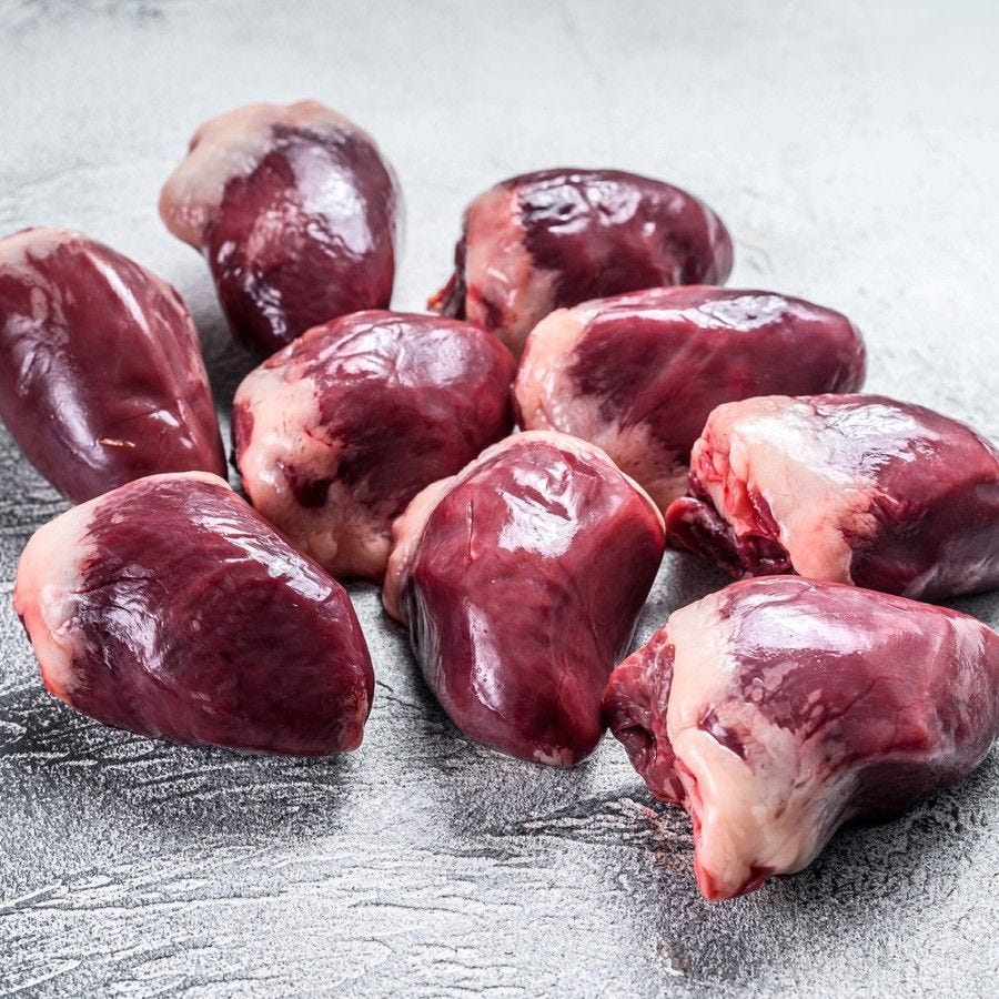 Cœur de canard maigre