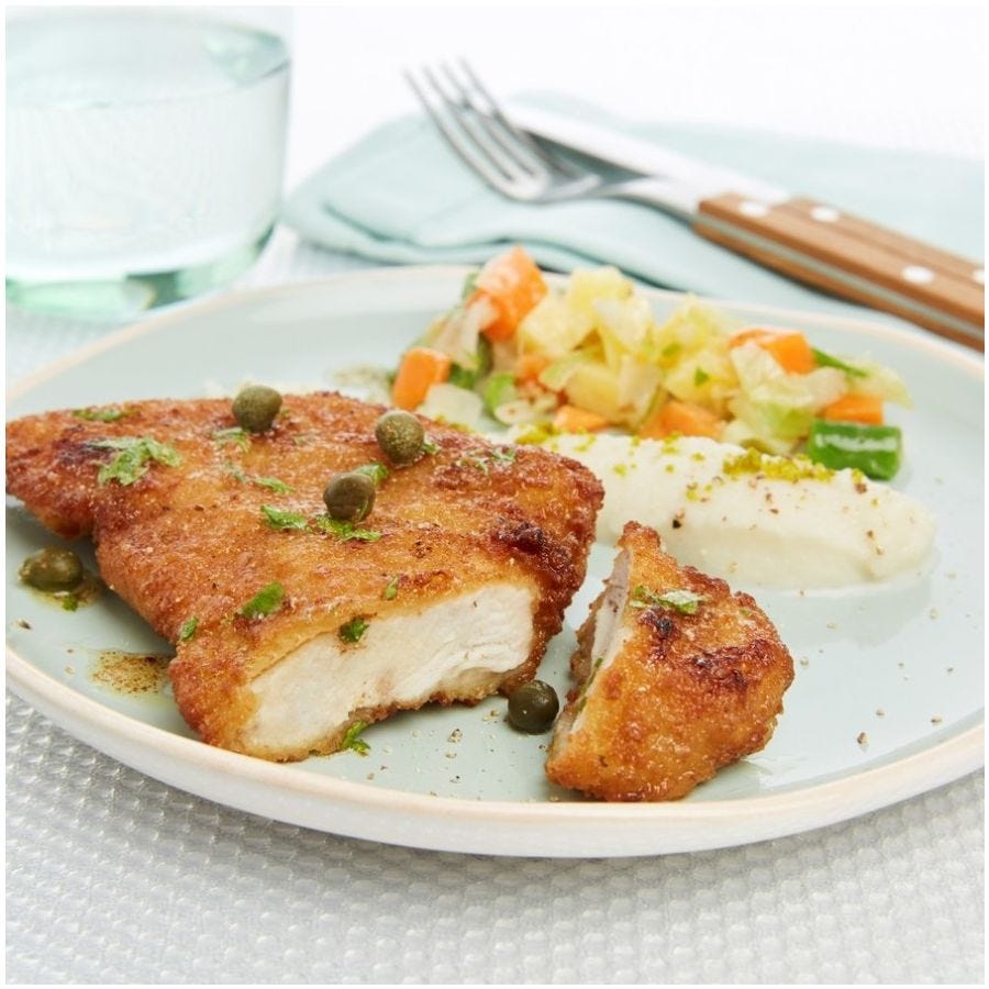 Escalope de dinde plein filet à la viennoise