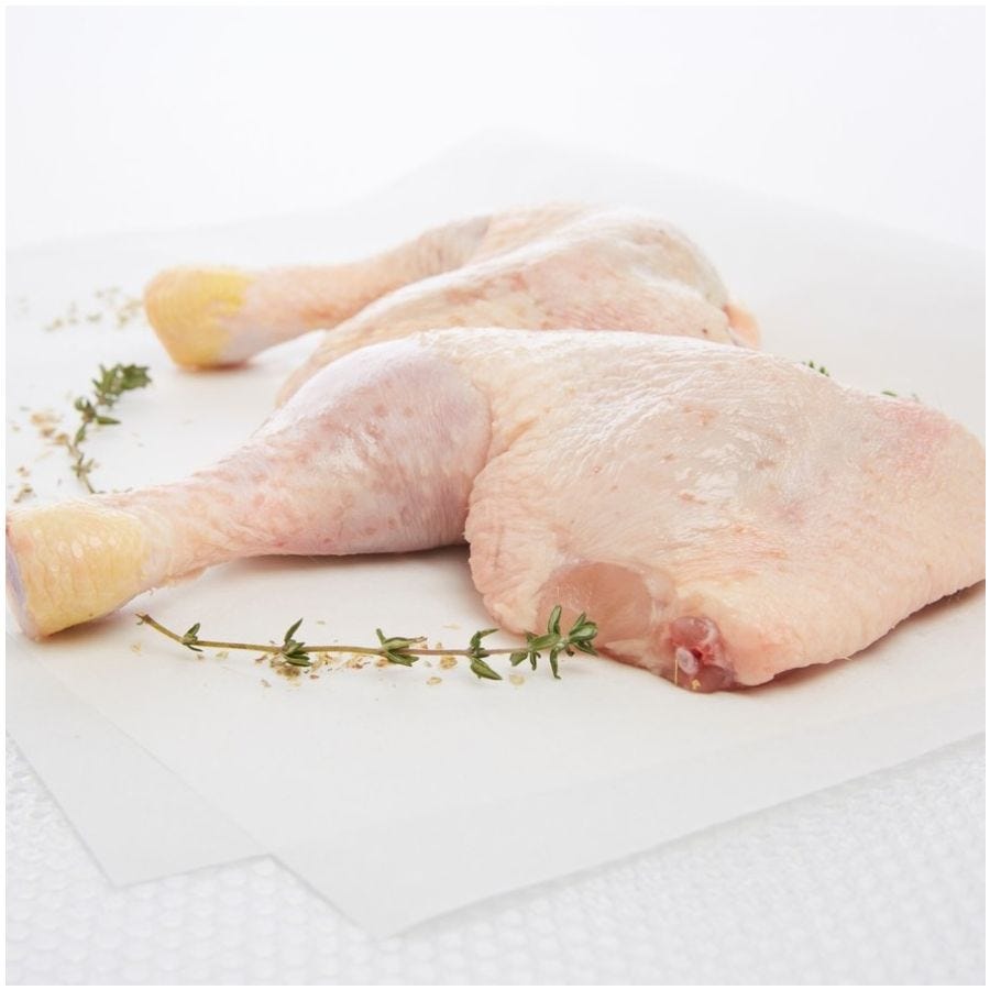 Cuisse poulet blanc avec partie de dos