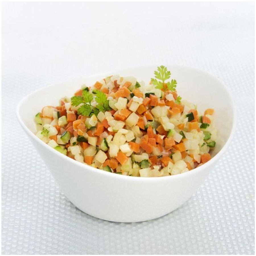 Brunoise de légumes cuite