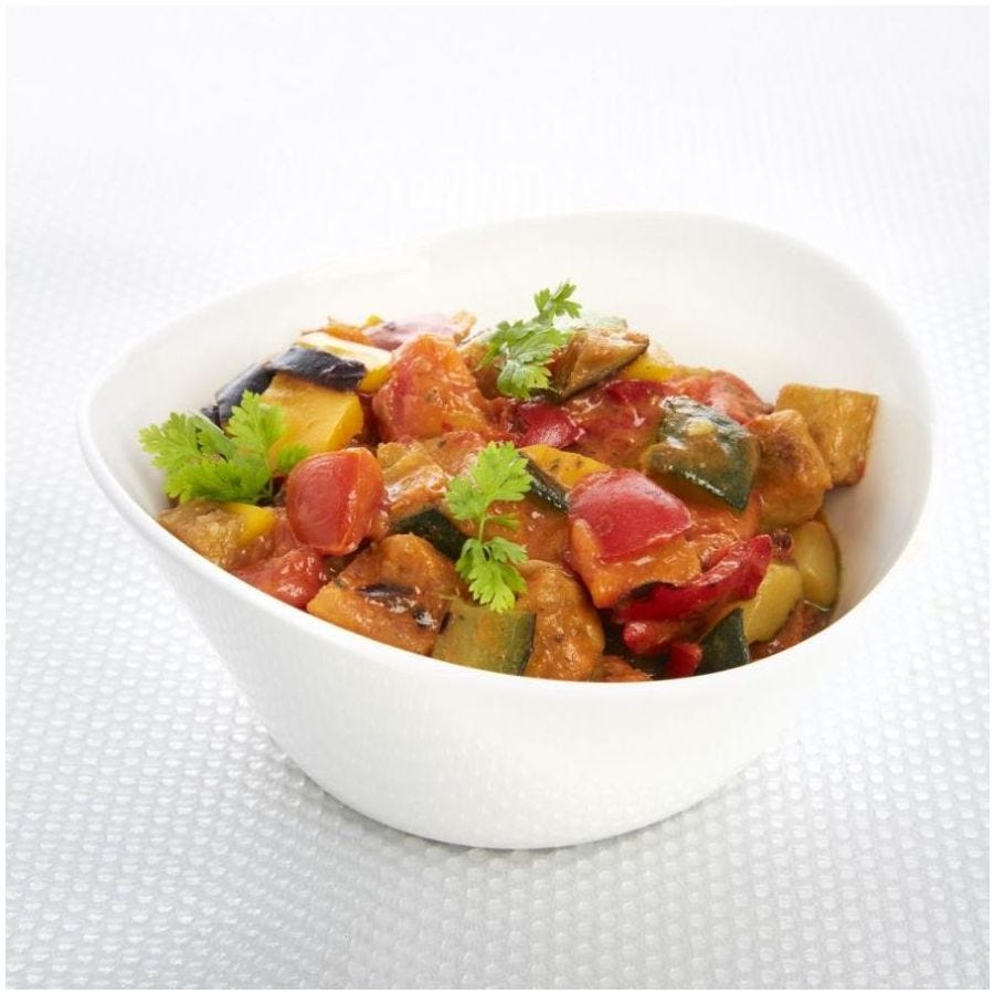 Ratatouille cuisinée à l'huile d'olive cuite