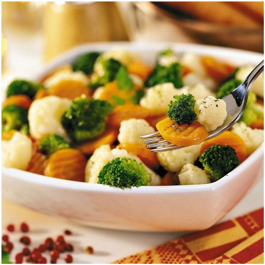 Trio de légumes aux brocolis cuit