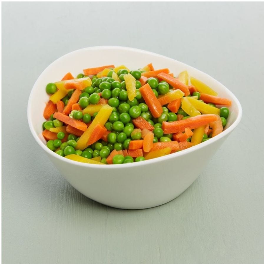 Duo petit pois et carotte bâtonnet bio