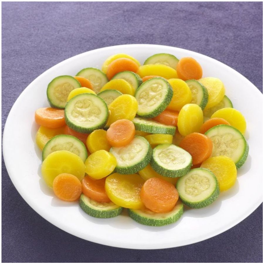 Trio de légumes aux carottes jaunes cuit