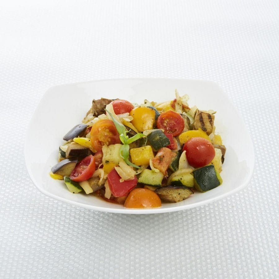 Poêlée del sol aux légumes grillés