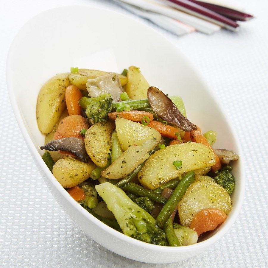 Potatoes et légumes poêlés 