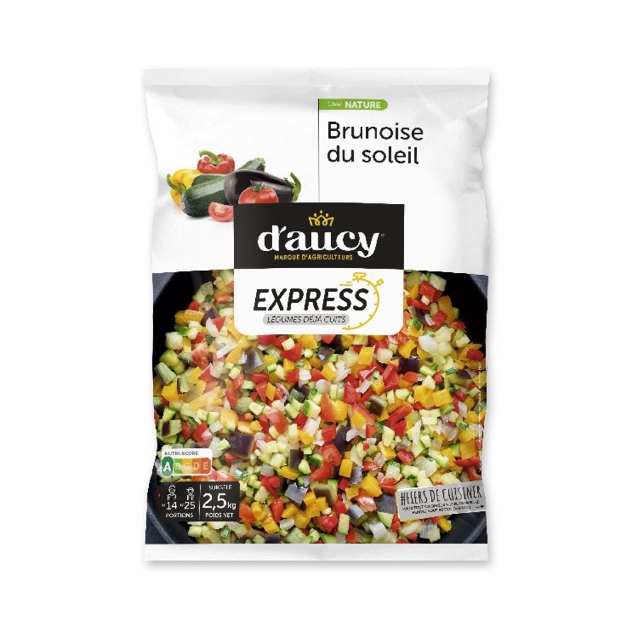 Brunoise de légumes du soleil cuite