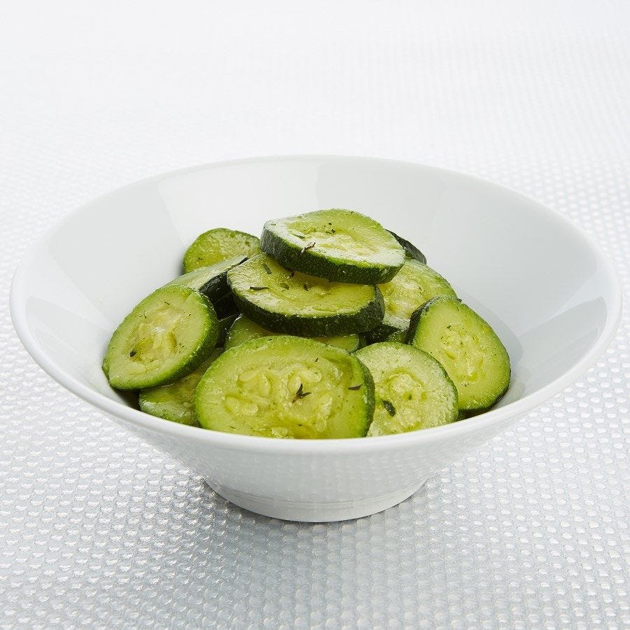 Courgette en rondelles bio cuite origine France