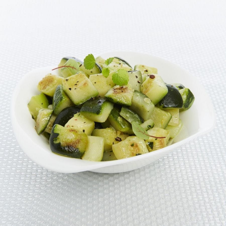Courgette en cubes