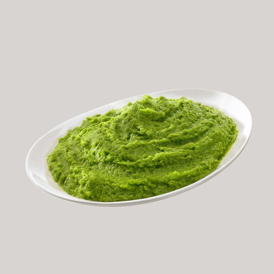 Purée de petits pois cuite