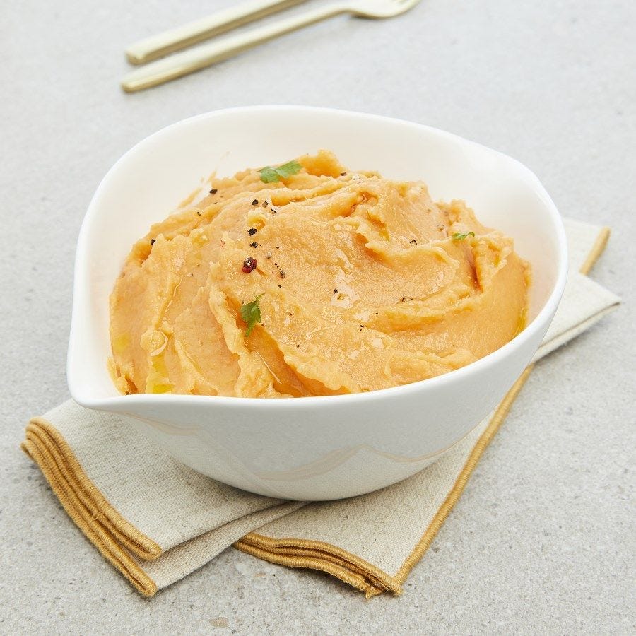 Purée de patate douce cuisinée
