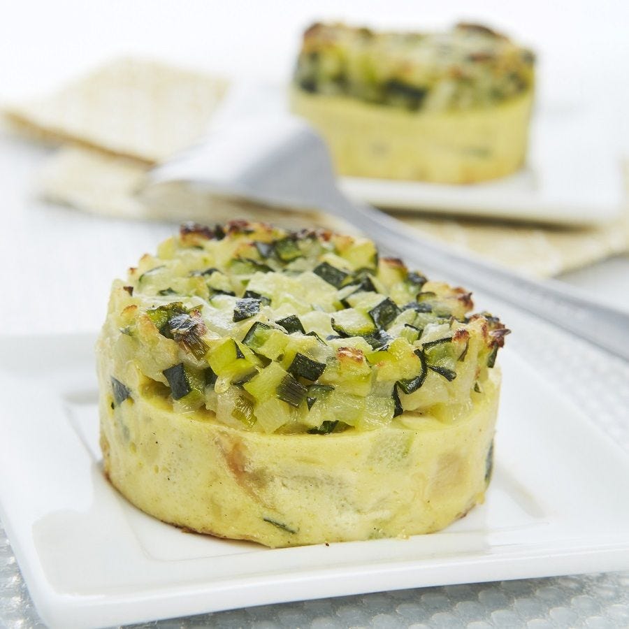Flan de duo de courgettes cuisinées