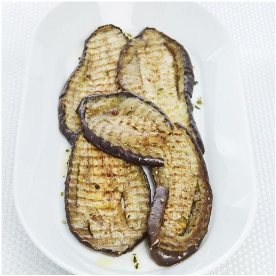 Aubergine grillée tranchée
