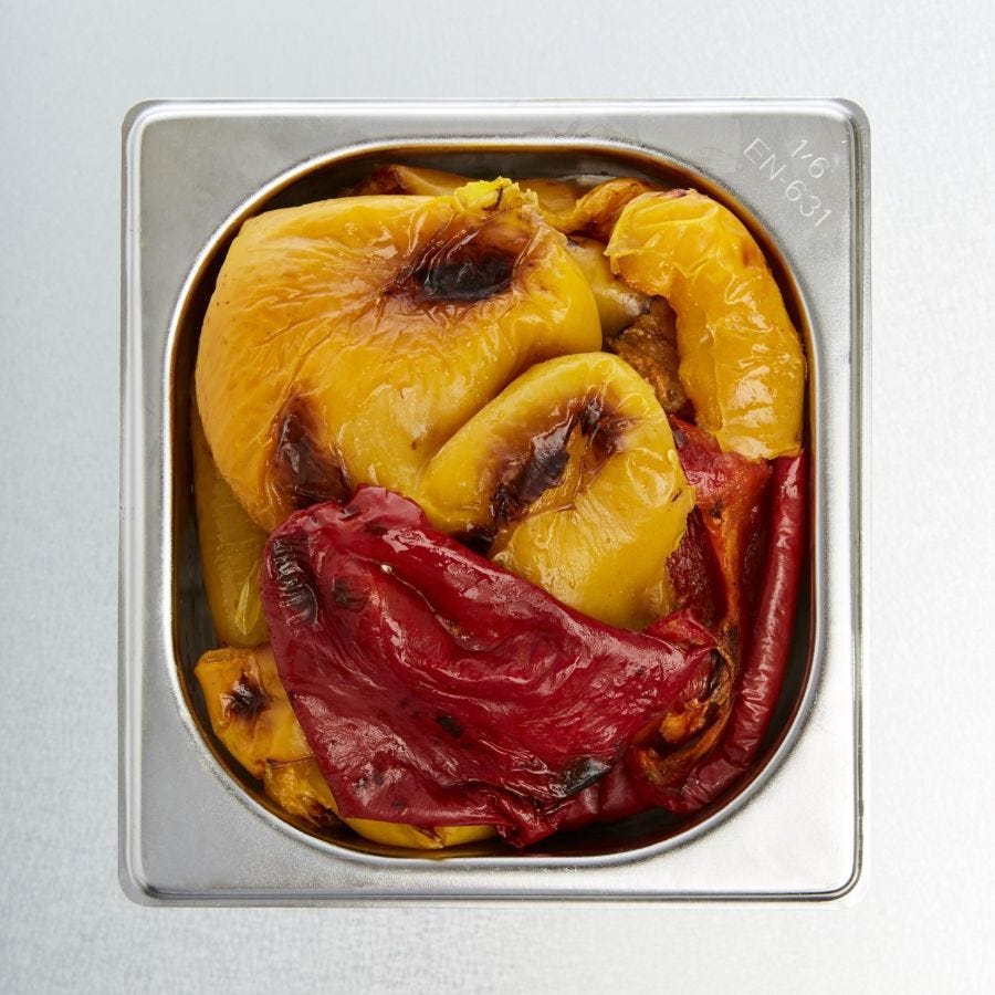 Poivron jaune et rouge grillés