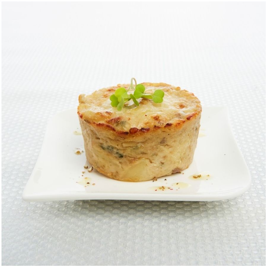 Mini gratin de pomme de terre foie gras et marron