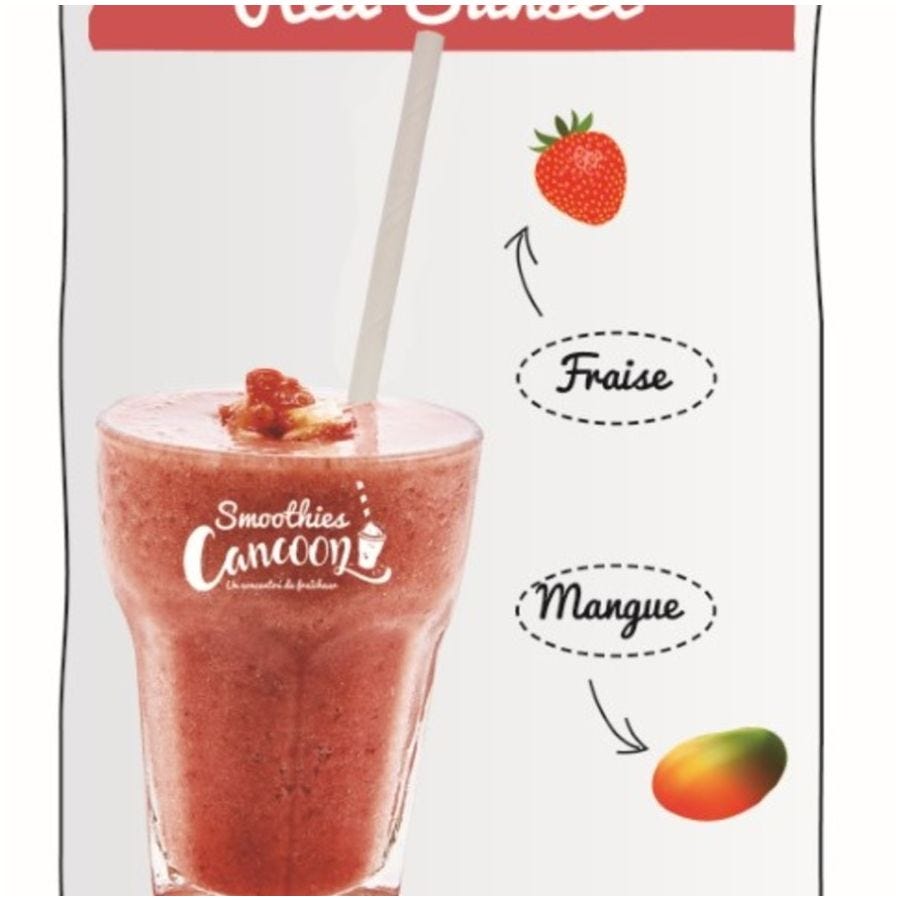 Smoothie fraise mangue Red Sunset