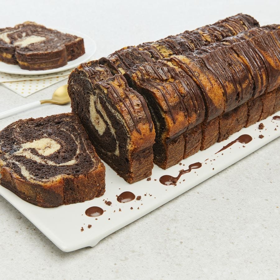 Loafcake marbré au chocolat prédécoupé