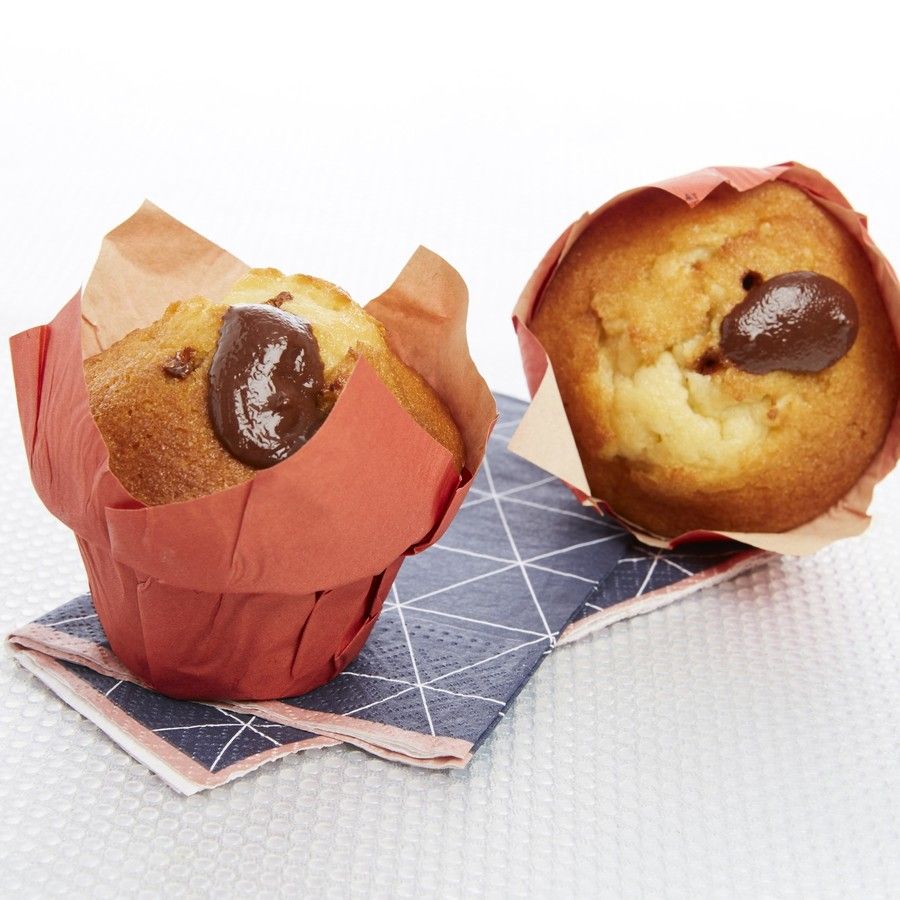 Muffin fourré à la pâte à tartiner noisette cacao