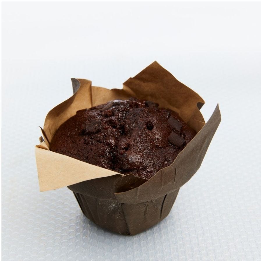 Muffin au chocolat fourré chocolat noisette