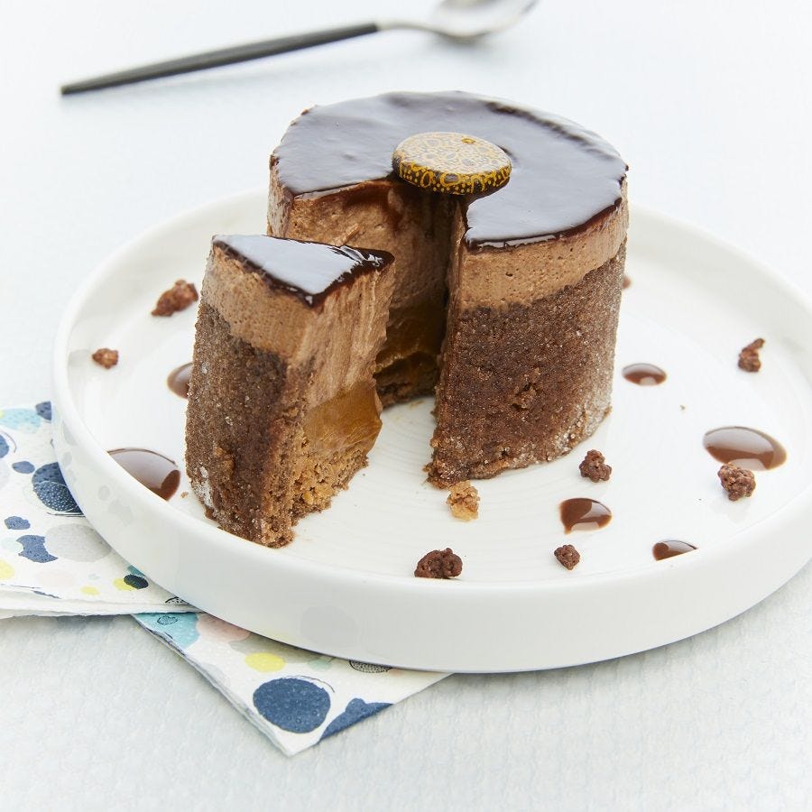 Entremets croustillant chocolat caramel salé