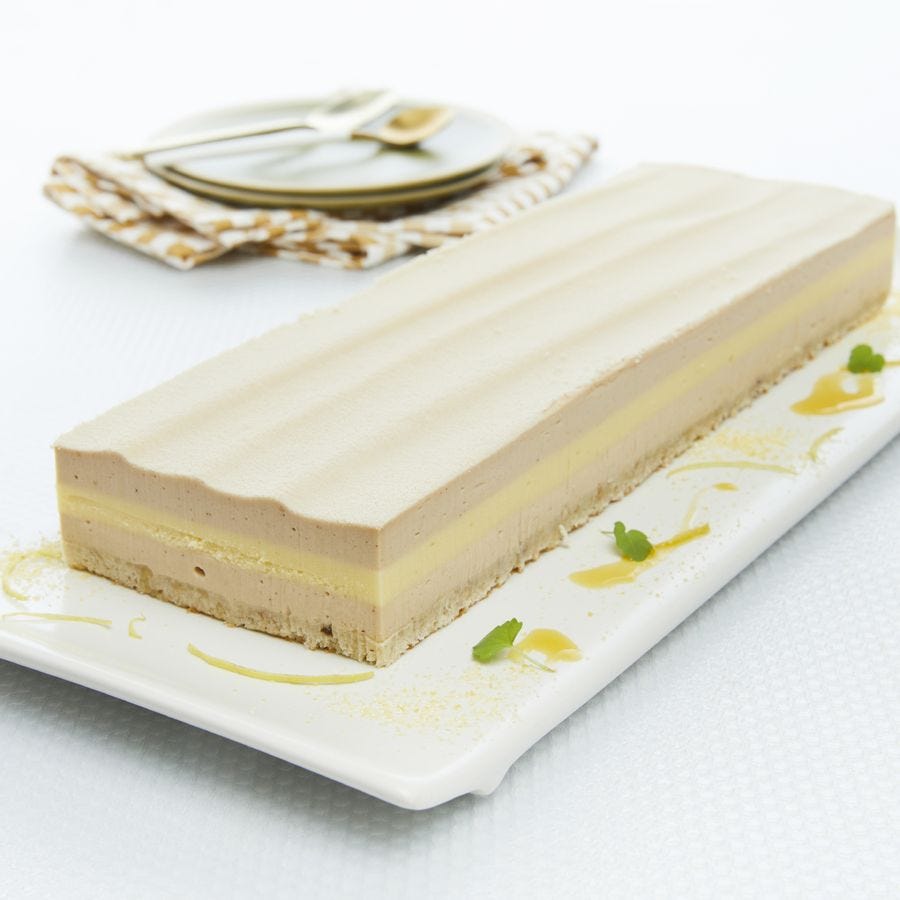 Entremets praliné citron