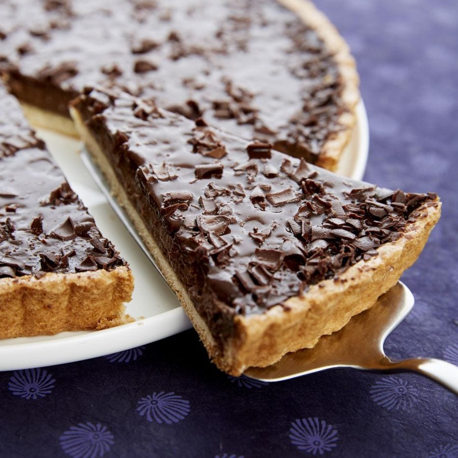 Tarte au chocolat avec copeaux