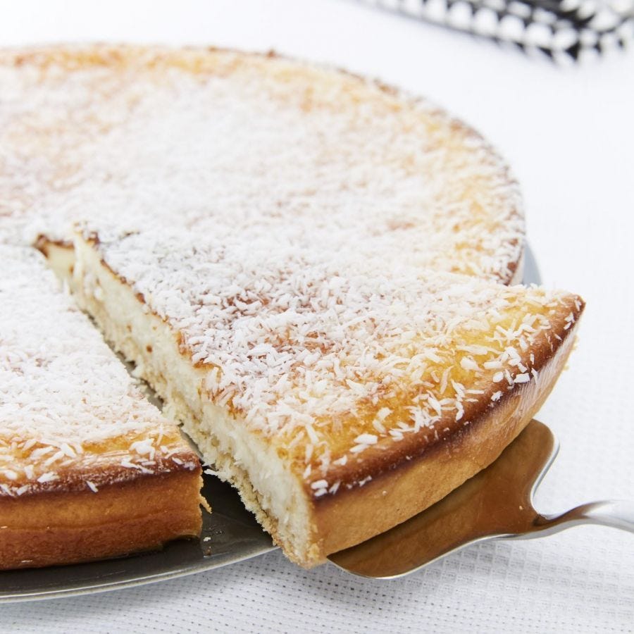 Tarte à la noix de coco prédécoupée