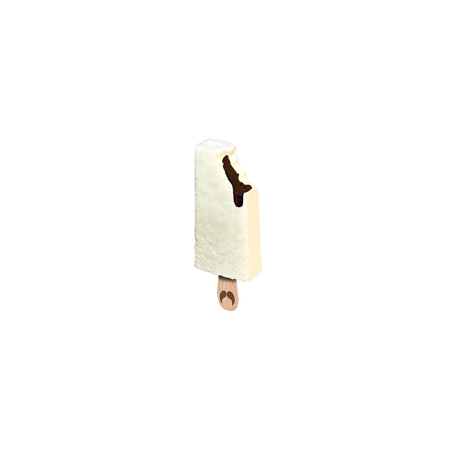 Paleta crème glacée coco coeur pâte à tartiner noisette