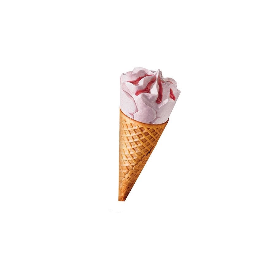 Cône goût fraise