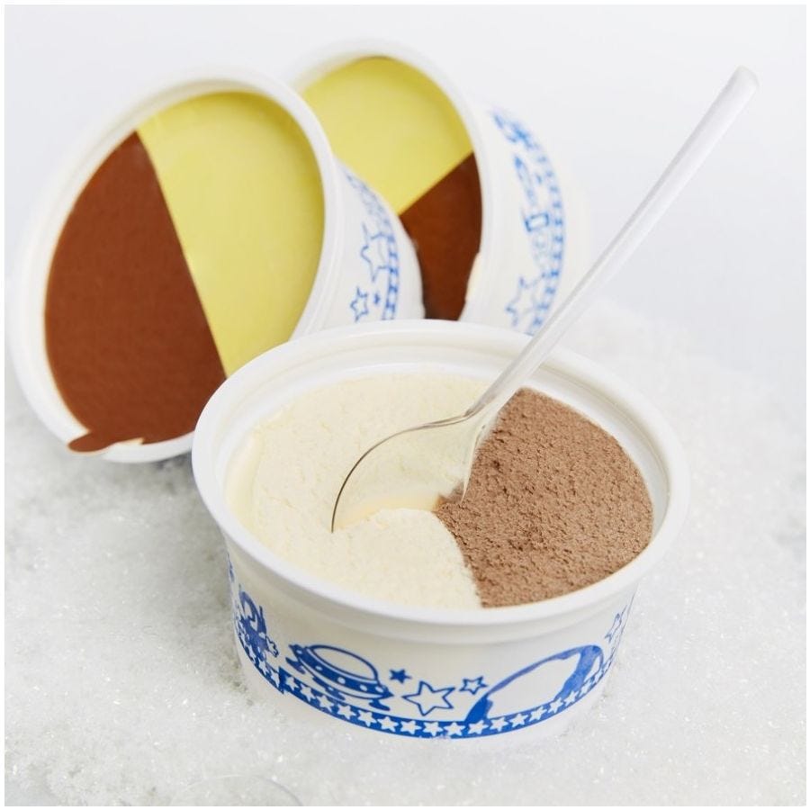 Timbale glace goût vanille et chocolat