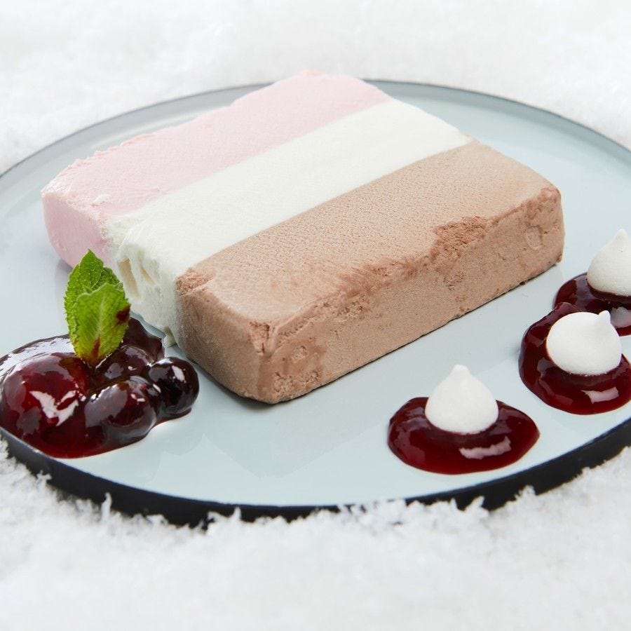 Tranche Napolitaine Fraise/Vanille/Chocolat